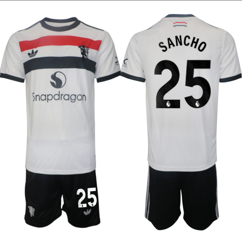 Men 2024-2025 Club Manchester United away white 25 Soccer Jersey